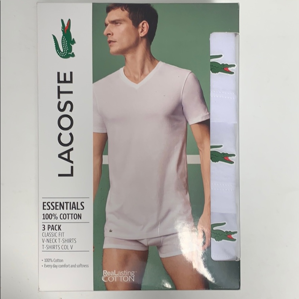 Lacoste v neck t shirts